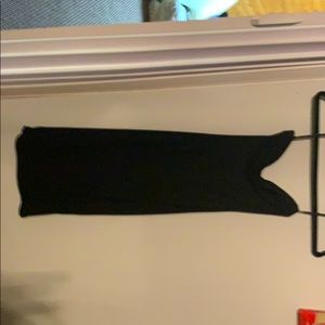 Black strapless dress